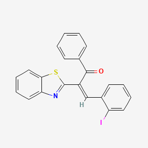 (E)-2-(1,3-benzothiazol-2-yl)-3-(2-iodophenyl)-1-phenylprop-2-en-1-one