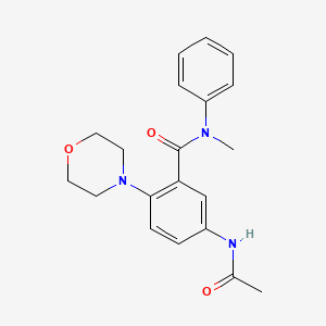 5-acetamido-N-methyl-2-morpholin-4-yl-N-phenylbenzamide