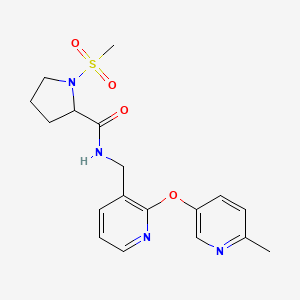 N-({2-[(6-methylpyridin-3-yl)oxy]pyridin-3-yl}methyl)-1-(methylsulfonyl)prolinamide