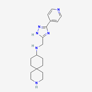 N-{[3-(4-pyridinyl)-1H-1,2,4-triazol-5-yl]methyl}-3-azaspiro[5.5]undecan-9-amine dihydrochloride