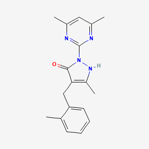 1-(4,6-dimethylpyrimidin-2-yl)-3-methyl-4-(2-methylbenzyl)-1H-pyrazol-5-ol