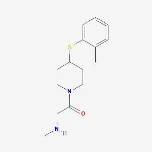 molecular formula C15H22N2OS B5275525 N-methyl-2-{4-[(2-methylphenyl)thio]piperidin-1-yl}-2-oxoethanamine 