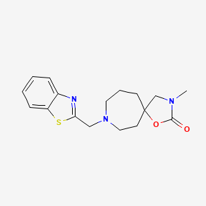 molecular formula C17H21N3O2S B5275546 8-(1,3-benzothiazol-2-ylmethyl)-3-methyl-1-oxa-3,8-diazaspiro[4.6]undecan-2-one 