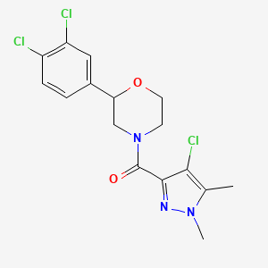 4-[(4-chloro-1,5-dimethyl-1H-pyrazol-3-yl)carbonyl]-2-(3,4-dichlorophenyl)morpholine