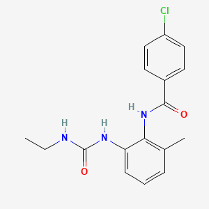 molecular formula C17H18ClN3O2 B5275563 4-chloro-N-[2-(ethylcarbamoylamino)-6-methylphenyl]benzamide 