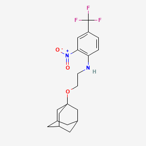 molecular formula C19H23F3N2O3 B5275564 N-[2-(1-ADAMANTYLOXY)ETHYL]-N-[2-NITRO-4-(TRIFLUOROMETHYL)PHENYL]AMINE 