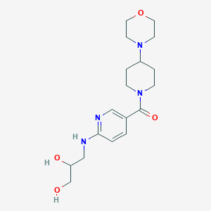 3-({5-[(4-morpholin-4-ylpiperidin-1-yl)carbonyl]pyridin-2-yl}amino)propane-1,2-diol