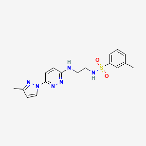 3-methyl-N-(2-{[6-(3-methyl-1H-pyrazol-1-yl)-3-pyridazinyl]amino}ethyl)benzenesulfonamide