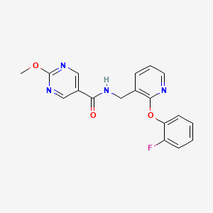 molecular formula C18H15FN4O3 B5275611 N-{[2-(2-fluorophenoxy)pyridin-3-yl]methyl}-2-methoxypyrimidine-5-carboxamide 