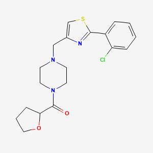 1-{[2-(2-chlorophenyl)-1,3-thiazol-4-yl]methyl}-4-(tetrahydro-2-furanylcarbonyl)piperazine