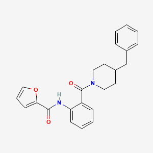 molecular formula C24H24N2O3 B5275627 N-{2-[(4-benzyl-1-piperidinyl)carbonyl]phenyl}-2-furamide 