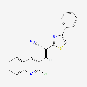 3-(2-chloro-3-quinolinyl)-2-(4-phenyl-1,3-thiazol-2-yl)acrylonitrile