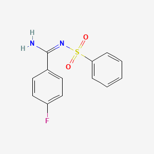 N'-(benzenesulfonyl)-4-fluorobenzenecarboximidamide