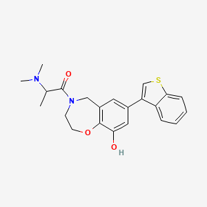 7-(1-benzothien-3-yl)-4-[2-(dimethylamino)propanoyl]-2,3,4,5-tetrahydro-1,4-benzoxazepin-9-ol