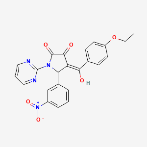 4-(4-ethoxybenzoyl)-3-hydroxy-5-(3-nitrophenyl)-1-(2-pyrimidinyl)-1,5-dihydro-2H-pyrrol-2-one