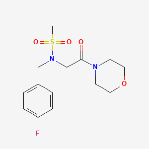 N-[(4-FLUOROPHENYL)METHYL]-N-[2-(MORPHOLIN-4-YL)-2-OXOETHYL]METHANESULFONAMIDE