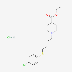 molecular formula C18H27Cl2NO2S B5275700 Ethyl 1-[4-(4-chlorophenyl)sulfanylbutyl]piperidine-4-carboxylate;hydrochloride 