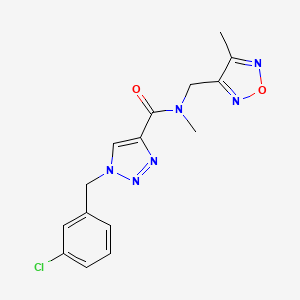 1-(3-chlorobenzyl)-N-methyl-N-[(4-methyl-1,2,5-oxadiazol-3-yl)methyl]-1H-1,2,3-triazole-4-carboxamide