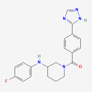 N-(4-fluorophenyl)-1-[4-(1H-1,2,4-triazol-3-yl)benzoyl]-3-piperidinamine