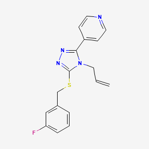 4-{4-ALLYL-5-[(3-FLUOROBENZYL)SULFANYL]-4H-1,2,4-TRIAZOL-3-YL}PYRIDINE