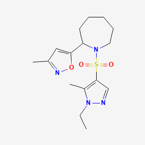 1-[(1-ethyl-5-methyl-1H-pyrazol-4-yl)sulfonyl]-2-(3-methyl-5-isoxazolyl)azepane