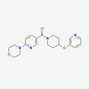 molecular formula C20H24N4O3 B5275755 4-(5-{[4-(pyridin-3-yloxy)piperidin-1-yl]carbonyl}pyridin-2-yl)morpholine 