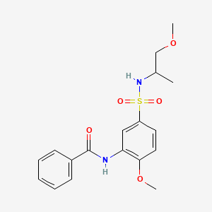 N-[2-methoxy-5-(1-methoxypropan-2-ylsulfamoyl)phenyl]benzamide