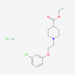 Ethyl 1-[2-(3-chlorophenoxy)ethyl]piperidine-4-carboxylate;hydrochloride