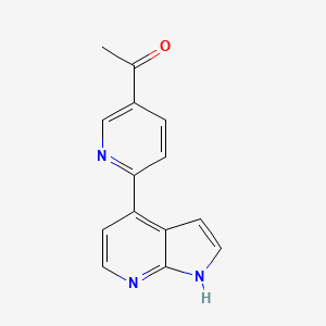 1-[6-(1H-pyrrolo[2,3-b]pyridin-4-yl)pyridin-3-yl]ethanone