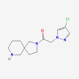 molecular formula C13H19ClN4O B5275792 2-[(4-chloro-1H-pyrazol-1-yl)acetyl]-2,7-diazaspiro[4.5]decane hydrochloride 