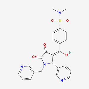 4-{[4-hydroxy-5-oxo-2-(3-pyridinyl)-1-(3-pyridinylmethyl)-2,5-dihydro-1H-pyrrol-3-yl]carbonyl}-N,N-dimethylbenzenesulfonamide