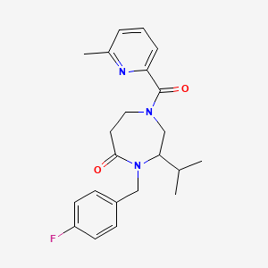 4-(4-fluorobenzyl)-3-isopropyl-1-[(6-methylpyridin-2-yl)carbonyl]-1,4-diazepan-5-one