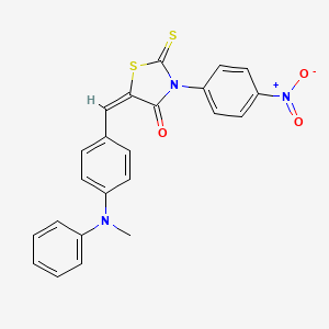 5-{4-[methyl(phenyl)amino]benzylidene}-3-(4-nitrophenyl)-2-thioxo-1,3-thiazolidin-4-one