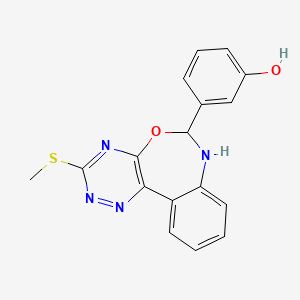 3-(3-Methylsulfanyl-6,7-dihydro-[1,2,4]triazino[5,6-d][3,1]benzoxazepin-6-yl)phenol