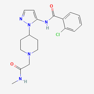 2-chloro-N-(1-{1-[2-(methylamino)-2-oxoethyl]piperidin-4-yl}-1H-pyrazol-5-yl)benzamide