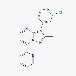 3-(3-chlorophenyl)-2-methyl-7-(2-pyridinyl)pyrazolo[1,5-a]pyrimidine