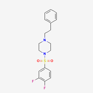 1-[(3,4-difluorophenyl)sulfonyl]-4-(2-phenylethyl)piperazine