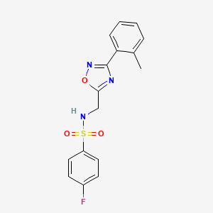 4-fluoro-N-{[3-(2-methylphenyl)-1,2,4-oxadiazol-5-yl]methyl}benzenesulfonamide