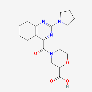 4-{[2-(1-pyrrolidinyl)-5,6,7,8-tetrahydro-4-quinazolinyl]carbonyl}-2-morpholinecarboxylic acid