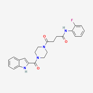 N-(2-fluorophenyl)-4-[4-(1H-indol-2-ylcarbonyl)-1-piperazinyl]-4-oxobutanamide