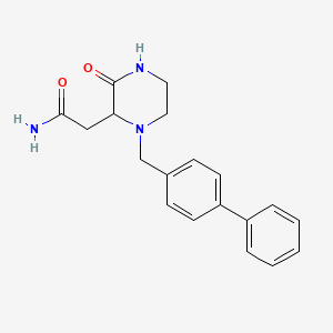 2-[1-(4-biphenylylmethyl)-3-oxo-2-piperazinyl]acetamide