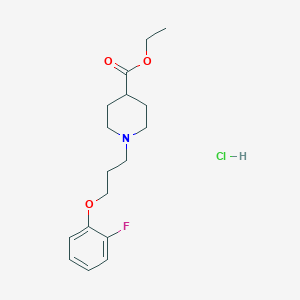 Ethyl 1-[3-(2-fluorophenoxy)propyl]piperidine-4-carboxylate;hydrochloride