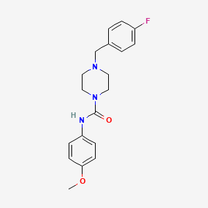 molecular formula C19H22FN3O2 B5276004 4-[(4-fluorophenyl)methyl]-N-(4-methoxyphenyl)piperazine-1-carboxamide 