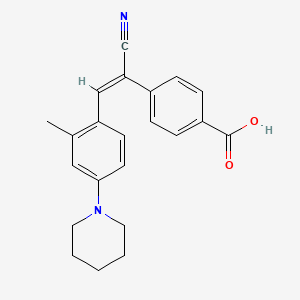 4-[(E)-1-cyano-2-(2-methyl-4-piperidin-1-ylphenyl)ethenyl]benzoic acid