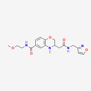 3-{2-[(isoxazol-3-ylmethyl)amino]-2-oxoethyl}-N-(2-methoxyethyl)-4-methyl-3,4-dihydro-2H-1,4-benzoxazine-6-carboxamide