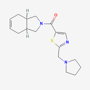 (3aR*,7aS*)-2-{[2-(1-pyrrolidinylmethyl)-1,3-thiazol-5-yl]carbonyl}-2,3,3a,4,7,7a-hexahydro-1H-isoindole