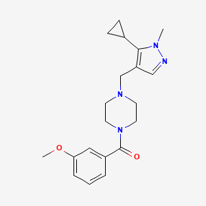 1-[(5-cyclopropyl-1-methyl-1H-pyrazol-4-yl)methyl]-4-(3-methoxybenzoyl)piperazine