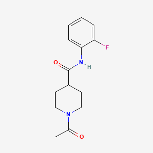 1-acetyl-N-(2-fluorophenyl)piperidine-4-carboxamide