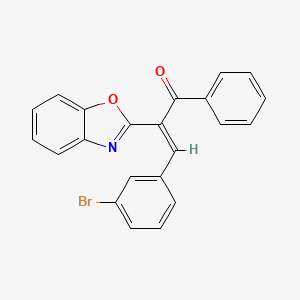 2-(1,3-benzoxazol-2-yl)-3-(3-bromophenyl)-1-phenyl-2-propen-1-one