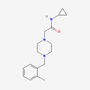 N-CYCLOPROPYL-2-{4-[(2-METHYLPHENYL)METHYL]PIPERAZIN-1-YL}ACETAMIDE